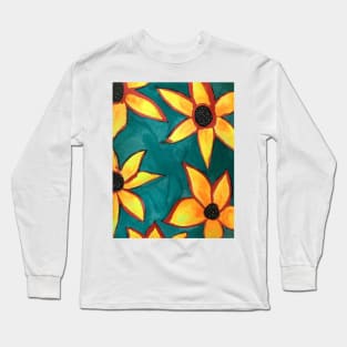 Sunflower pattern Long Sleeve T-Shirt